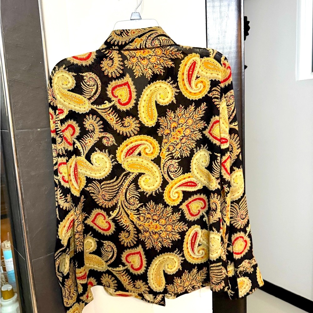 Paisley Pattern Long Sleeve Shirt - Picture 3 of 5